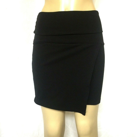 Adele Fado Skirt Black Mini Layered Stretch Italy - Picture 1 of 6